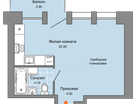 1-к. квартира, 31&nbsp;м²