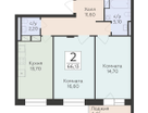 2-к. квартира, 66&nbsp;м²