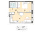 1-к. квартира, 37&nbsp;м²