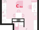 Студия, 31 м²