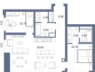 2-к. квартира, 80&nbsp;м²