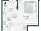1-к. квартира, 46 м²