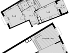 2-к. квартира, 84&nbsp;м²