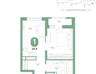 1-к. квартира, 34&nbsp;м²