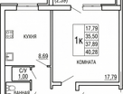 1-к. квартира, 35,2&nbsp;м²