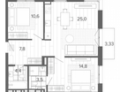 3-к. квартира, 67,1&nbsp;м²