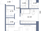 2-к. квартира, 92&nbsp;м²