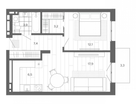 2-к. квартира, 54,6&nbsp;м²