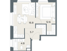 1-к. квартира, 39&nbsp;м²
