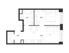 1-к. квартира, 38&nbsp;м²