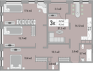 3-к. квартира, 97,3&nbsp;м²