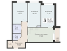 3-к. квартира, 78&nbsp;м²