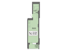 1-к. квартира, 23&nbsp;м²