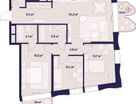 3-к. квартира, 90 м²