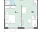 1-к. квартира, 37&nbsp;м²
