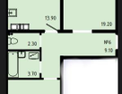 2-к. квартира, 70,1&nbsp;м²