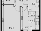 1-к. квартира, 39&nbsp;м²