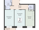 2-к. квартира, 66&nbsp;м²