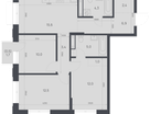 3-к. квартира, 73 м²