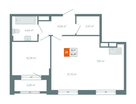 2-к. квартира, 55&nbsp;м²