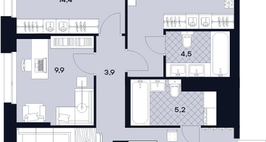 3-к. квартира, 78 м²