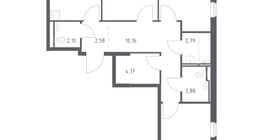 3-комнатная квартира, 78,5&nbsp;м²