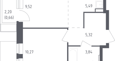 Студия, 35&nbsp;м²