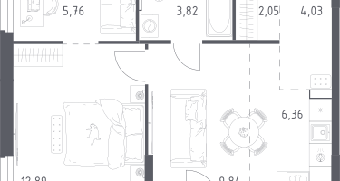 Студия, 45&nbsp;м²