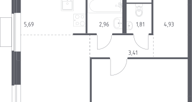 Студия, 45&nbsp;м²