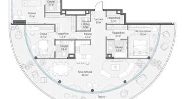 3-к. квартира, 167 м²