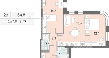 Студия, 54&nbsp;м²