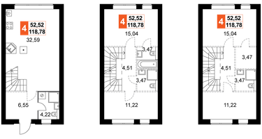 4-к. квартира, 118&nbsp;м²