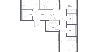 3-к. квартира, 78&nbsp;м²