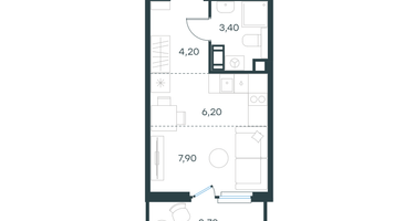 Студия, 24&nbsp;м²