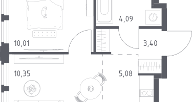 Студия, 32&nbsp;м²