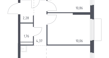 Студия, 52&nbsp;м²