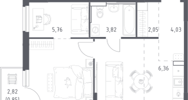 Студия, 45&nbsp;м²