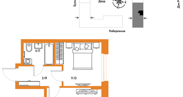 1-к. квартира, 33&nbsp;м²