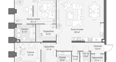 4-к. квартира, 144 м²