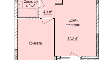 1-к. квартира, 39&nbsp;м²