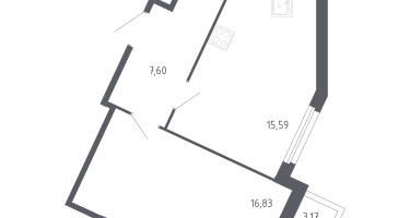 1-к. квартира, 45&nbsp;м²