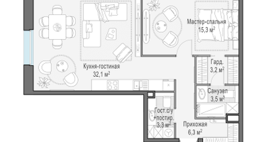 4-к. квартира, 79 м²