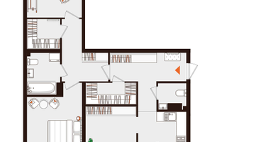 3-к. квартира, 86&nbsp;м²