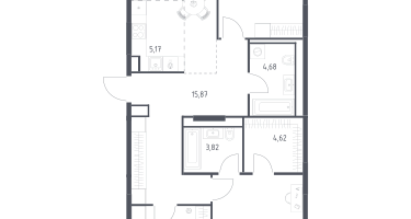 Студия, 87&nbsp;м²