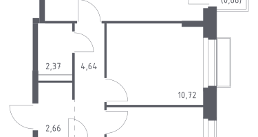 2-к. квартира, 51&nbsp;м²