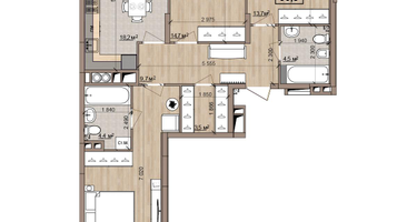 3-к. квартира, 90 м²