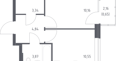 1-к. квартира, 33&nbsp;м²
