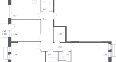 3-к. квартира, 78&nbsp;м²