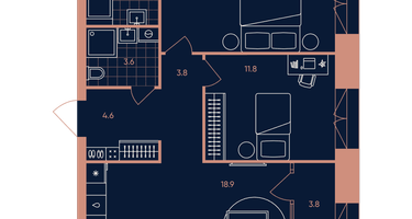 3-к. квартира, 66&nbsp;м²