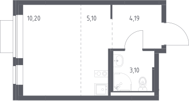 Студия, 22&nbsp;м²